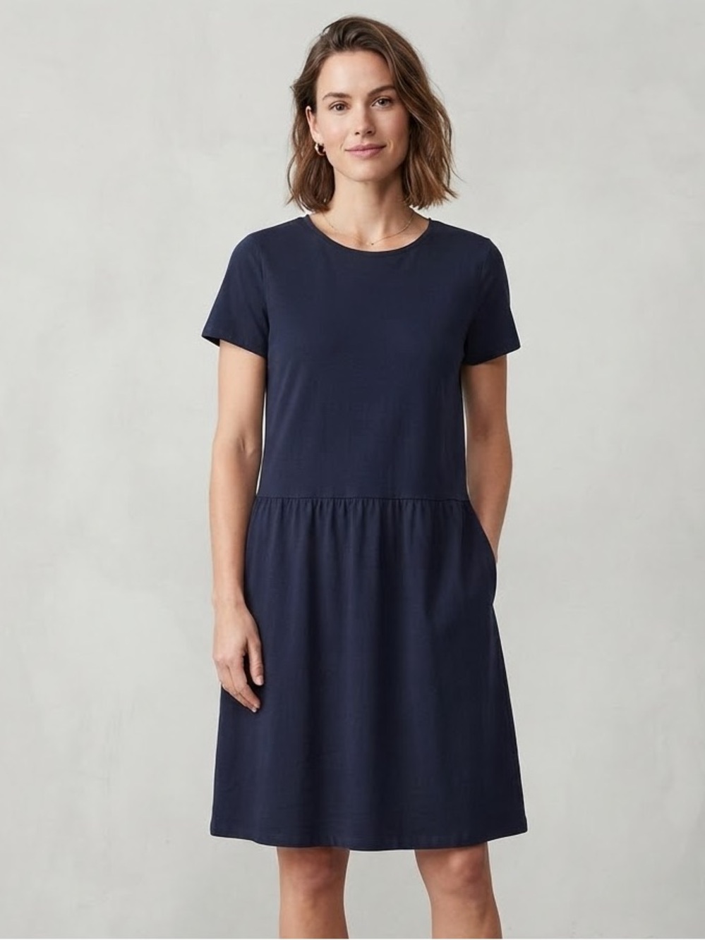 Boden Navy Blue Short-Sleeve Dress 8L